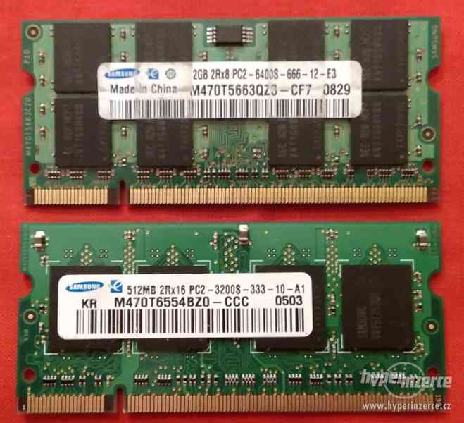 RAM paměti pro PC i notebooky - DDR-DDR2-DDR3 - 512MB až 2GB - foto 8