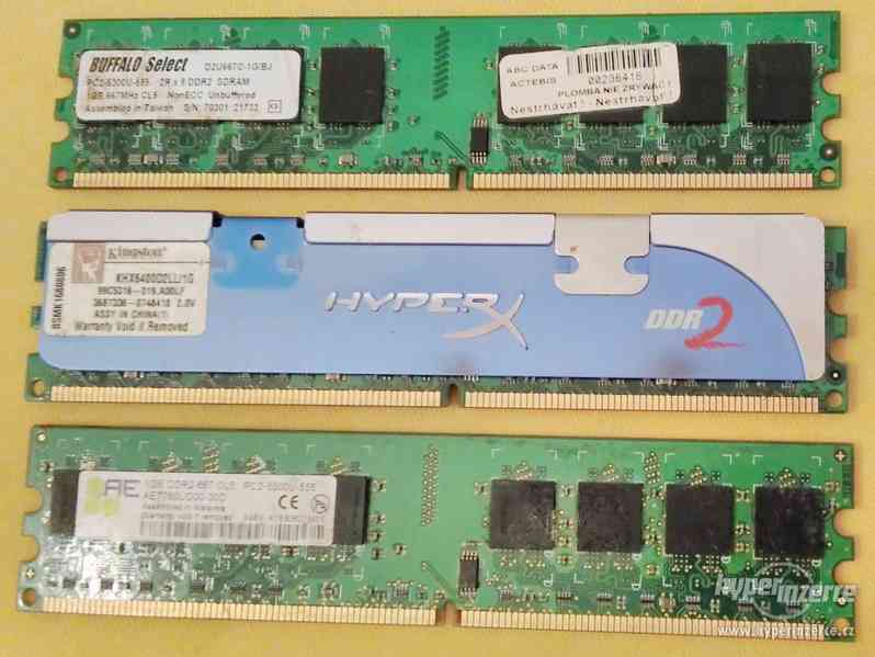 RAM paměti pro PC i notebooky - DDR-DDR2-DDR3 - 512MB až 2GB