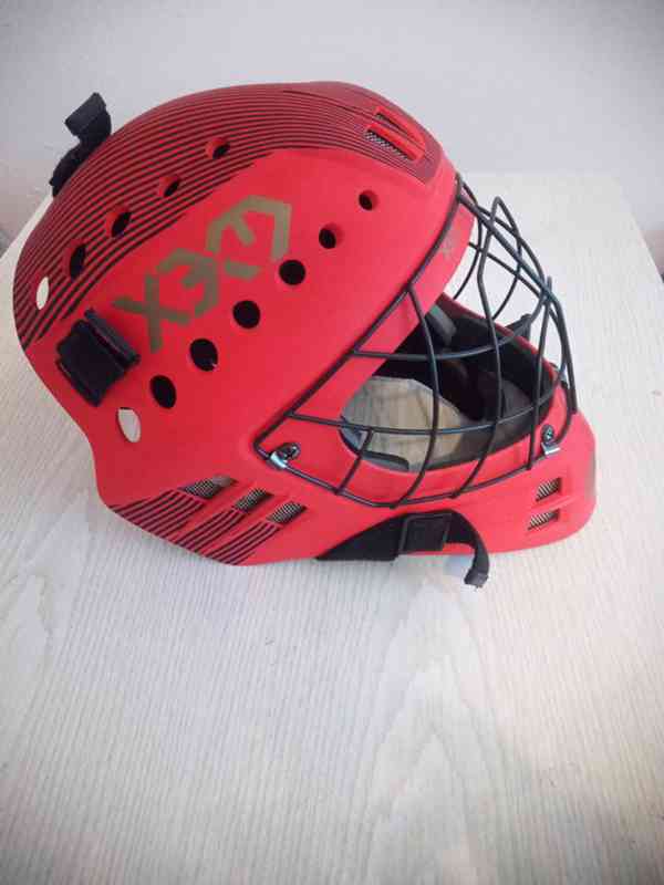 Florbalová brankářská helma X3M ELITE RAY RED  - foto 3