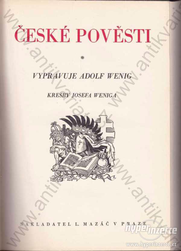 České pověsti Adolf Wenig Josef Wenig 1939 - foto 1