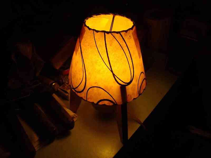 Designová lampa lampička Dřevo Humpolec typ 107/S funkční - foto 2