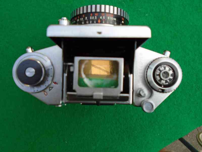 Retro foto foťák fotoaparát Exa 1a + Tessar 2.8/50 Zeiss top - foto 10