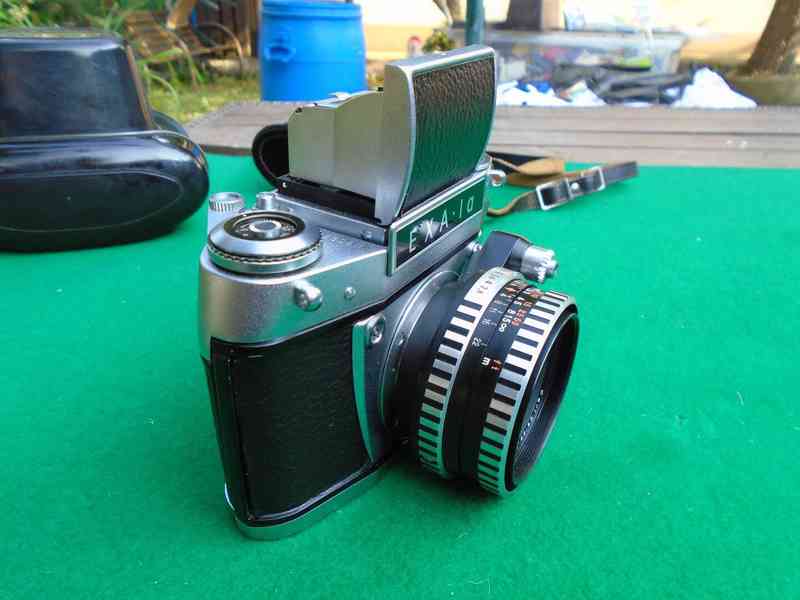 Retro foto foťák fotoaparát Exa 1a + Tessar 2.8/50 Zeiss top - foto 2