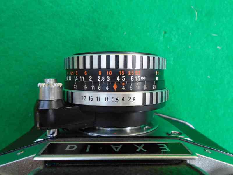 Retro foto foťák fotoaparát Exa 1a + Tessar 2.8/50 Zeiss top - foto 7