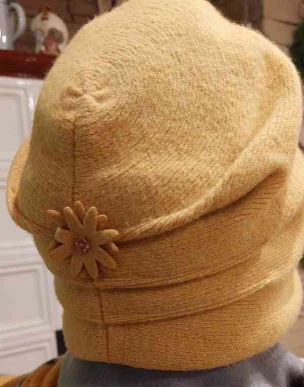 Dámská čepice Kamea barva hořčice - foto 3