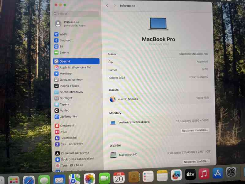 13" Apple Macbook Pro TouchBar M1 8GB/SSD 256GB - jako nový - foto 2