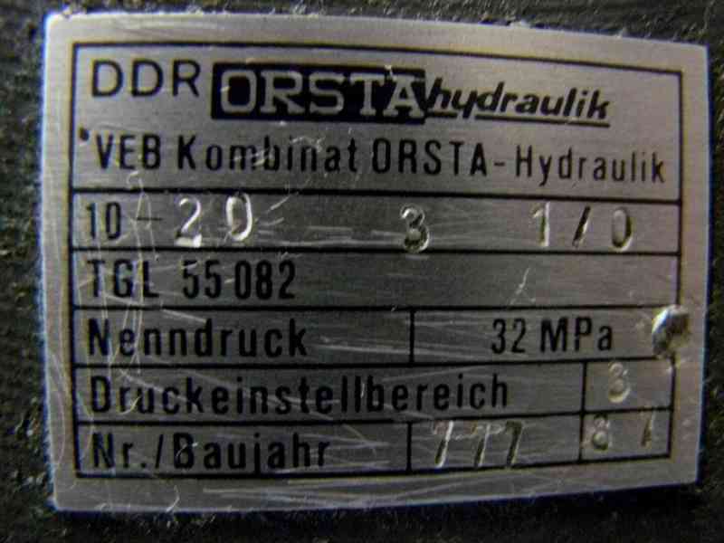 Rozvaděč hydraulický s elektronikou P45-W TGL 55090 ORTHA. - foto 4