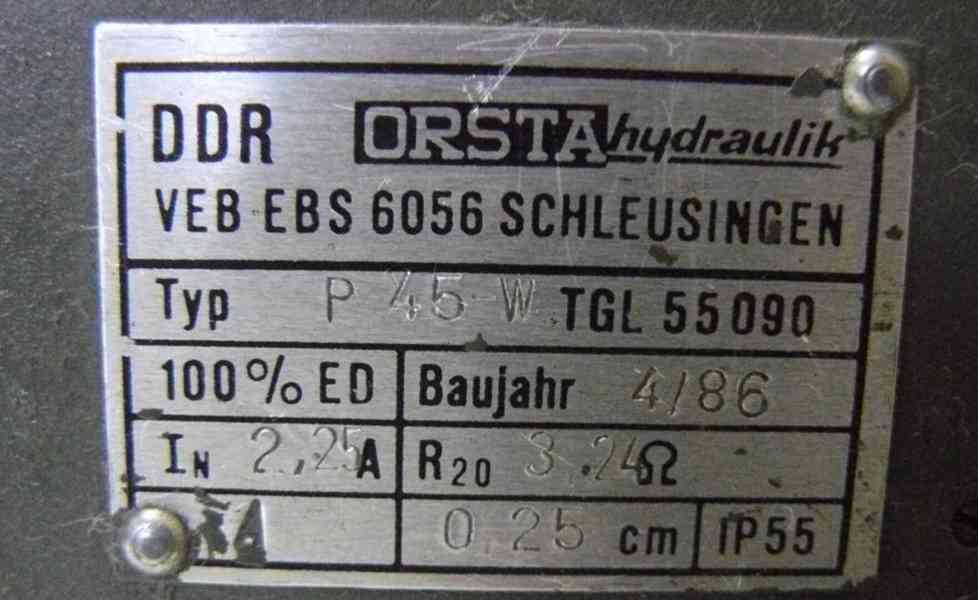 Rozvaděč hydraulický s elektronikou P45-W TGL 55090 ORTHA. - foto 5