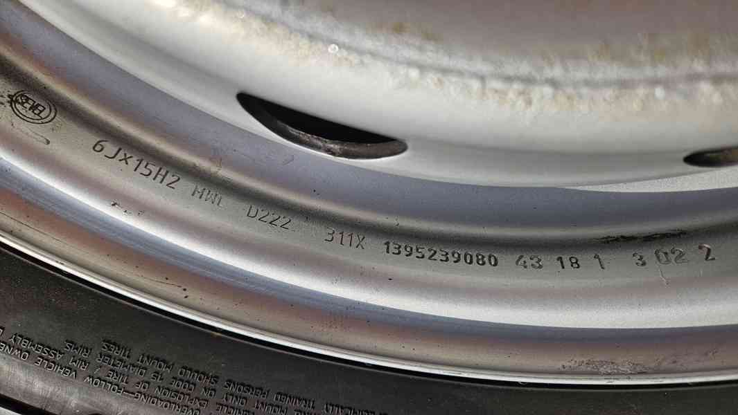 Fiat Ducato plechové disky ráfky 6Jx15 5x118 ET68 pneumatiky - foto 4