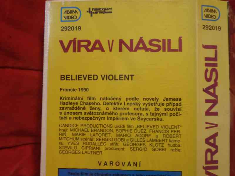 VHS Víra v násilí 1990 dobrý stav! - foto 2