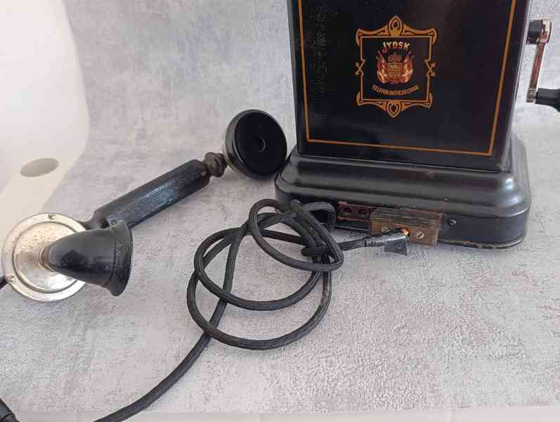 Velmi starý dánský telefon JYDSK Telefon Aktieselskab - foto 18