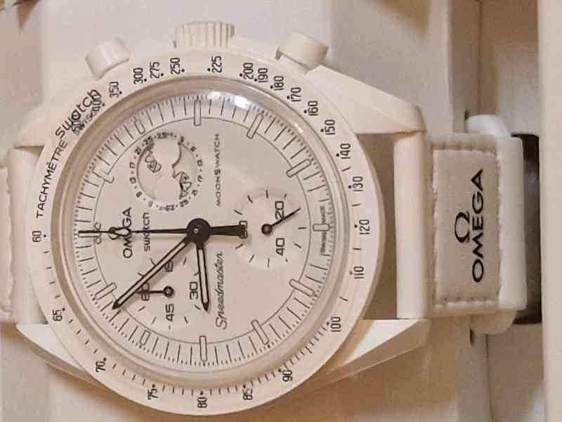 Omega Swatch Snoopy Moonphase bílé (white) - foto 3
