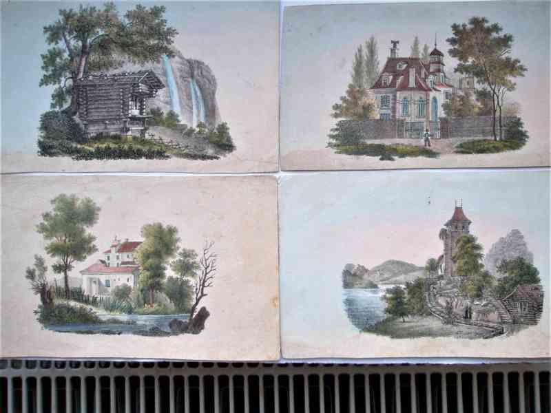 Starožitné obrázky kolem roku 1800, - foto 1