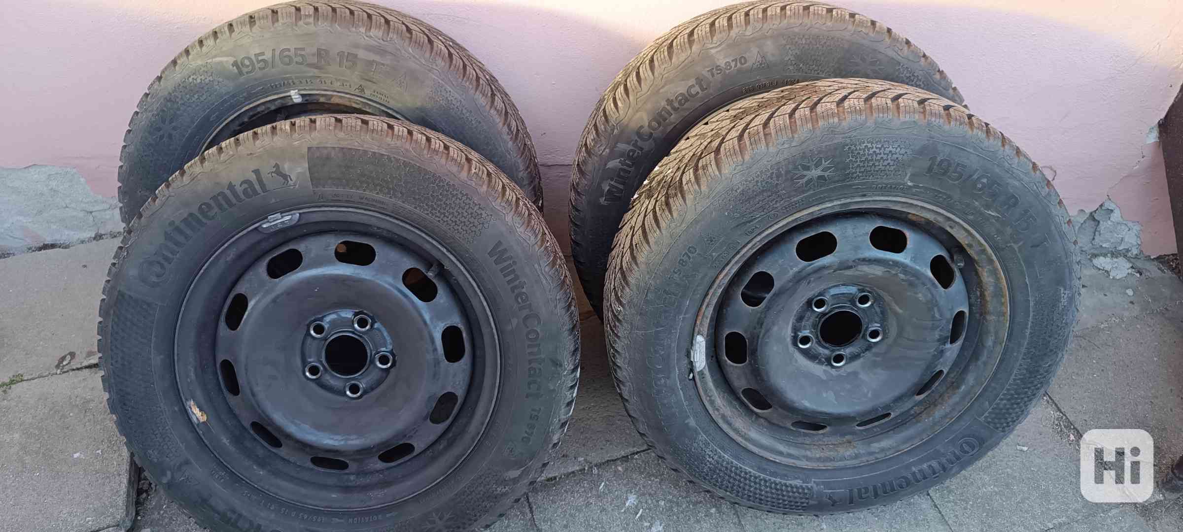 Zimní pneu 195/65 R15 Continental Winter + disky - foto 1