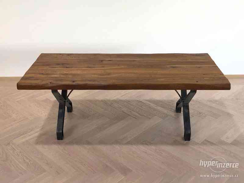 Dubový stůl TOSCÁNO - 2100 x 950 x 770 mm - foto 2