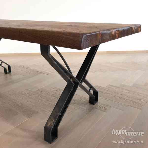 Dubový stůl TOSCÁNO - 2100 x 950 x 770 mm - foto 7