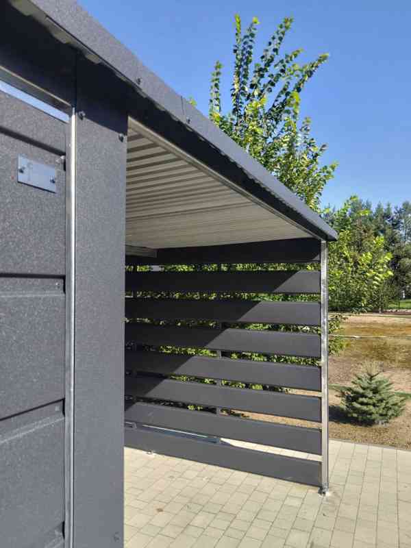 Plechová garáž 6m x 6m - přístřešek 3m - spád dozadu - TS512 - foto 5