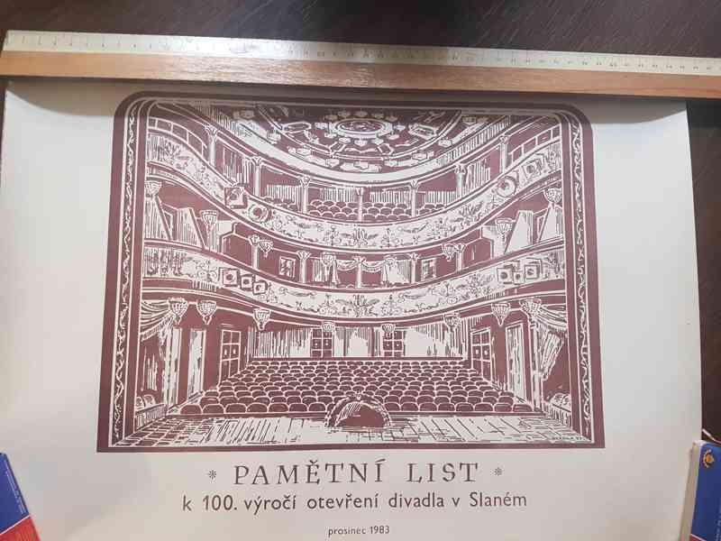Pamětní list ke 100.výročí otevření divadla ve Slaném - foto 2