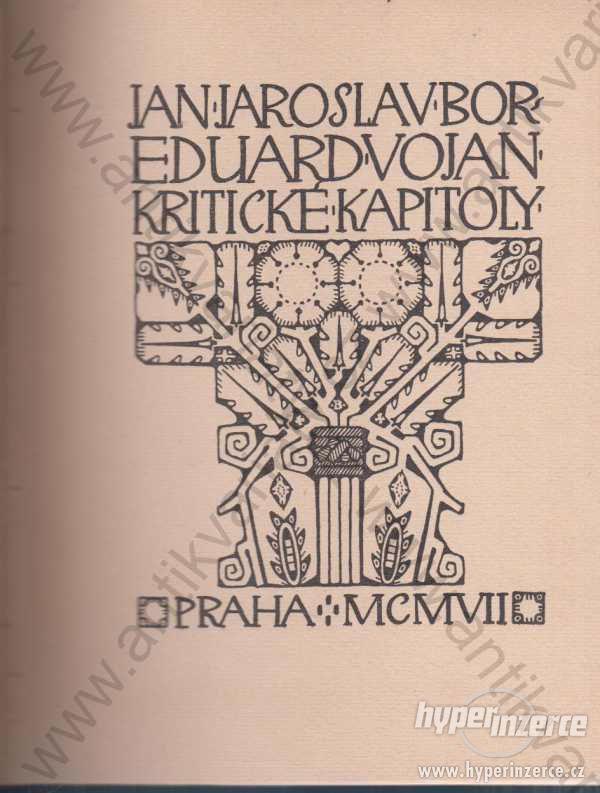 Kritické kapitoly - Eduard Vojan 1907 - foto 1