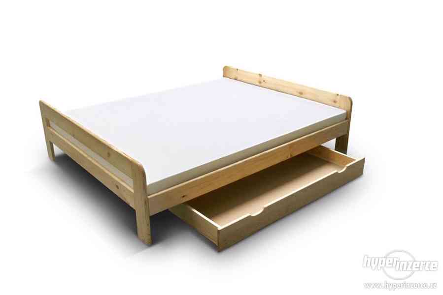 Nová masivní postel 160x200-matrace a rošt v ceně-nepoužité - foto 1