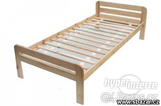 Nová masivní postel 160x200-matrace a rošt v ceně-nepoužité - foto 3