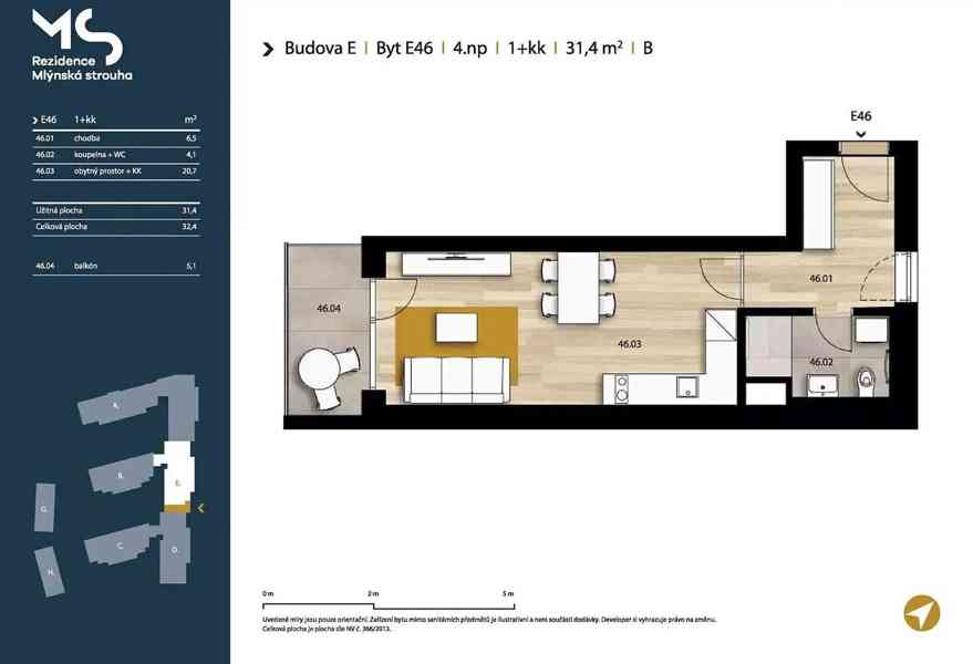 Pronájem bytu 1+kk 32 m² - foto 7