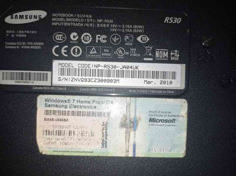 Notebook Samsung R530 - foto 10