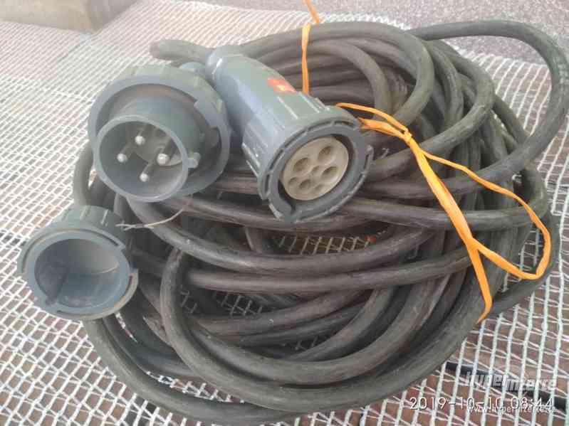 Prodlužovák 400 V, gumové kabely, zásuvky, vidlice - foto 2