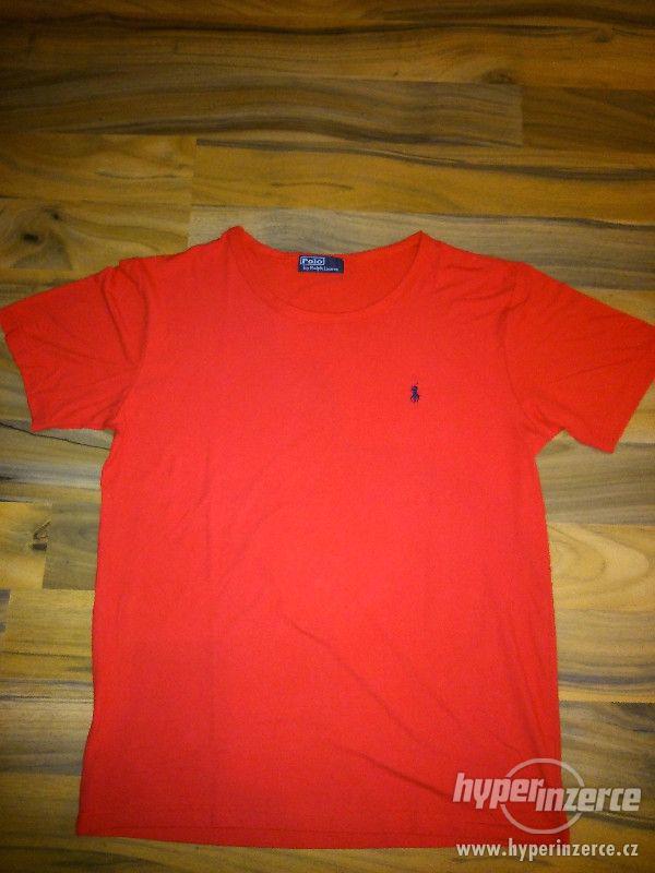 Prodám pásnké tričko Ralph Lauren - Polo červené - foto 1