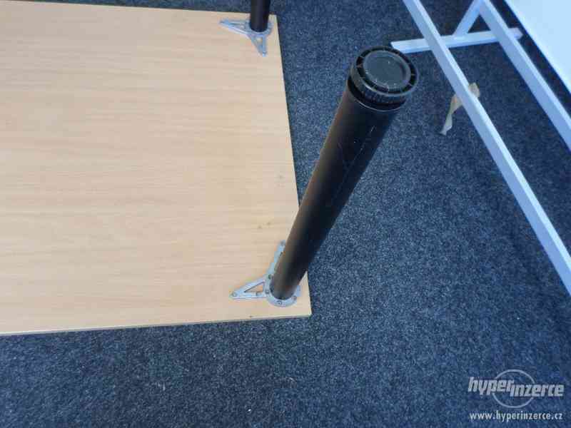 Psací stul černá, buk kovové nohy 200x100 - foto 2