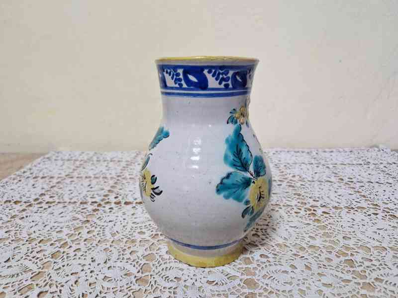 Starý ručně malovaný keramický Džbán Ignác Richter Vyškov - foto 5