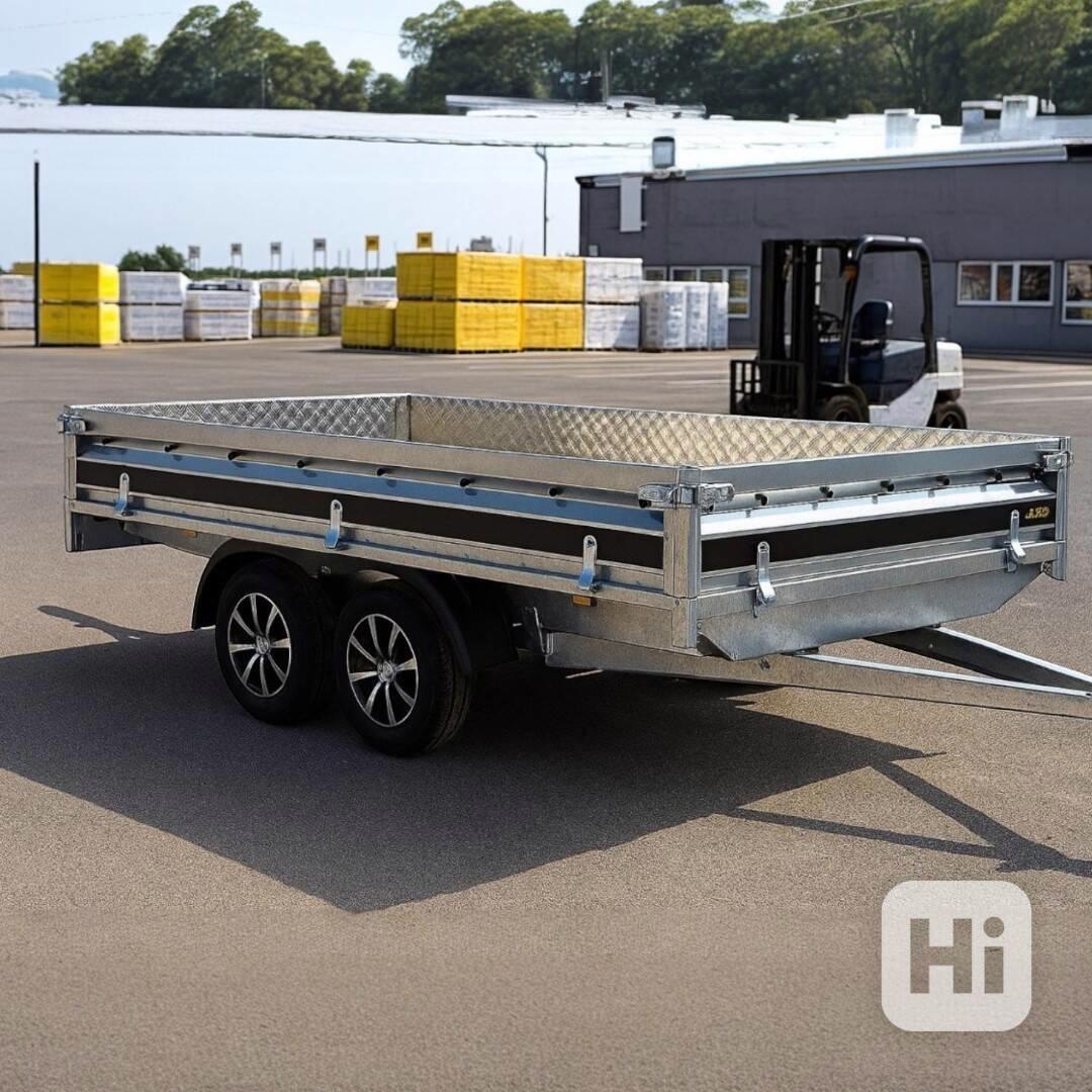 Nový 1500Kg brzděný přívěsný vozík 3,20m x 1,55m, PROFI, DPH - foto 1