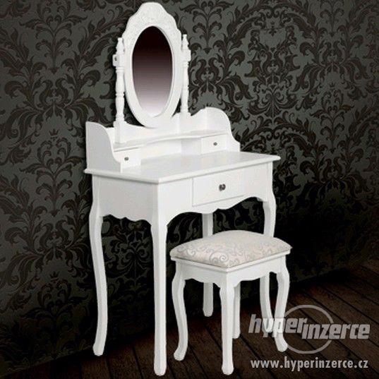 Toaletní stolek s bílou stoličkou vidaXL (60558) - foto 8