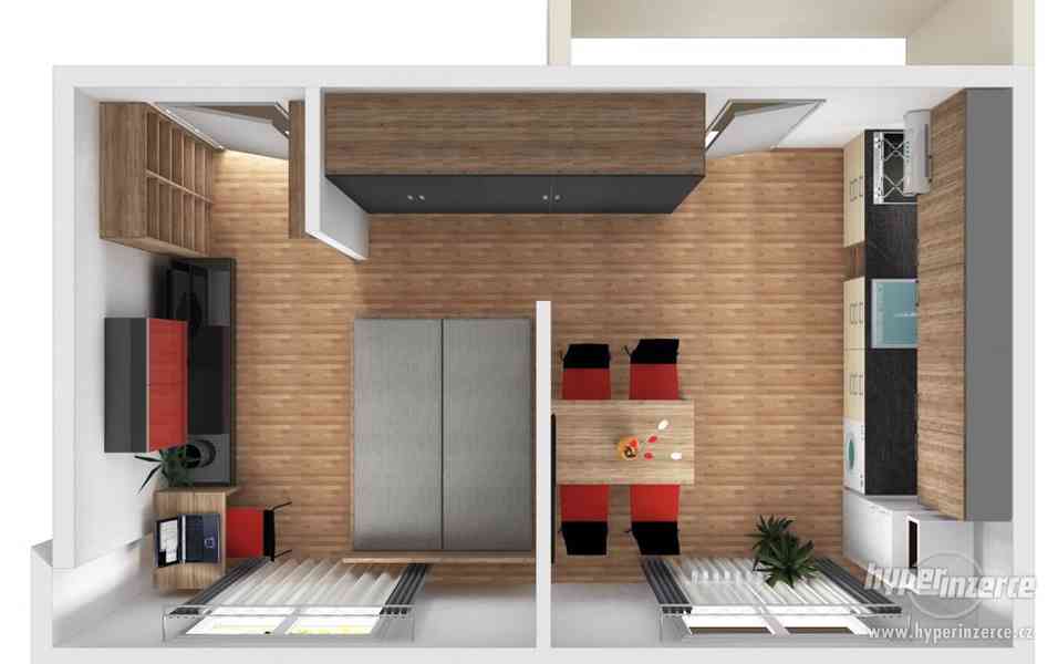 Byt 1+1 30m2 po rekonstrukci s luxusním nábytkem - foto 3