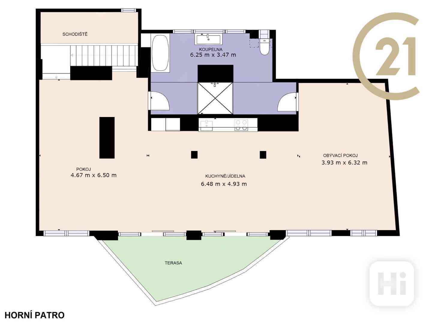 Luxusní mezonetový byt 5+kk, 171 m2, s terasou, střešní lávkou a vlastní garáží - Praha, Nové Město - foto 27