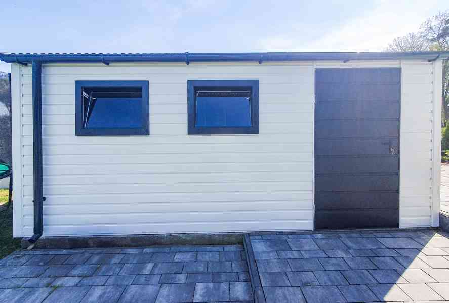 Zahradní domek 4x5m dveře 2x Okno bílá Antracit TS736 - foto 3