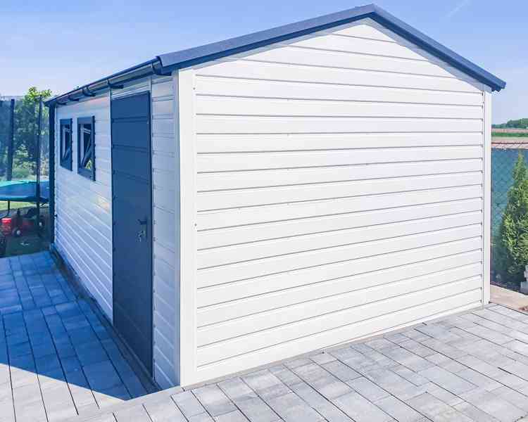 Zahradní domek 4x5m dveře 2x Okno bílá Antracit TS736 - foto 5