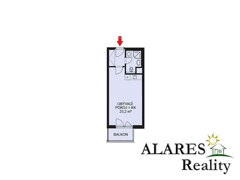 Novostavba 1+kk 31m2, balkon, ul.Kadečkové, Praha 18 Letňany - foto 8