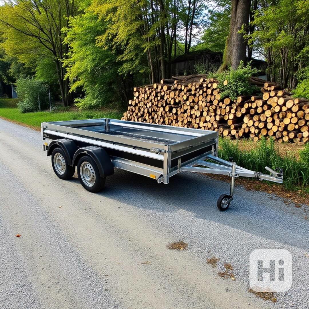 Nový ČESKÝ přívěsný vozík 3,0m x 1,50m, 2x náprava, DPH - foto 1