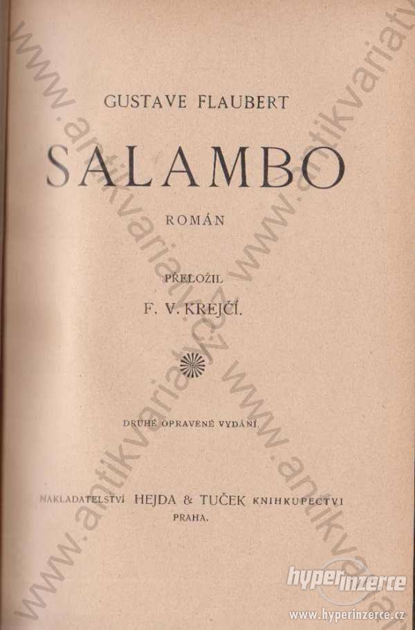 Salambo Gustave Flaubert Hejda & Tuček, Praha - foto 1