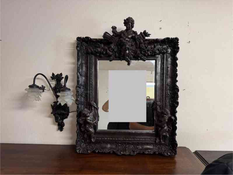 Starožitné zrcadlo s aplikami - foto 2