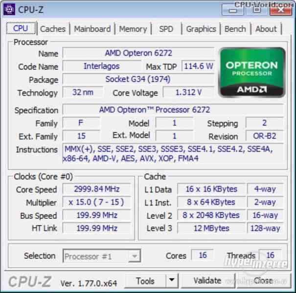 Supermicro H8DGi-F, AMD Opteron 6272 16 x 2.1 GHz, 16GB DDR3 - foto 4