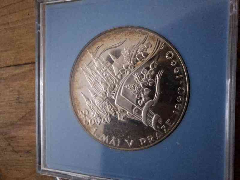 Mince 100 Kčs 1990 1.máj v Praze proof (nevydaná-puncovaná) - foto 2