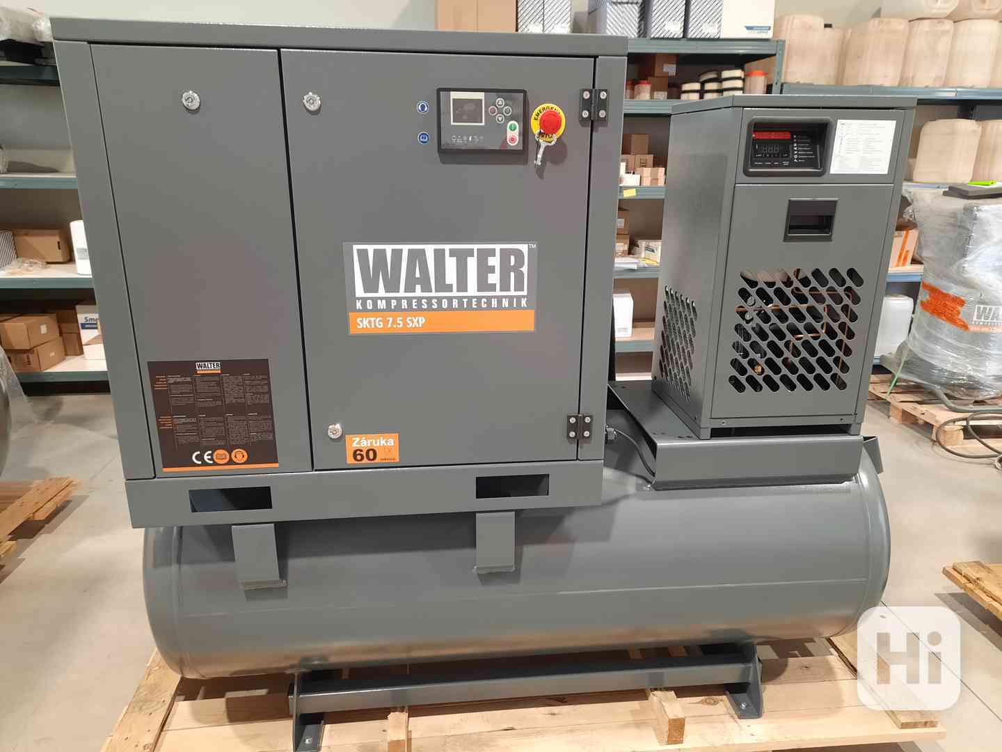 Šroubový kompresor WALTER SKTG 7,5 SXP COMBO - ZÁRUKA 5 LET - foto 1