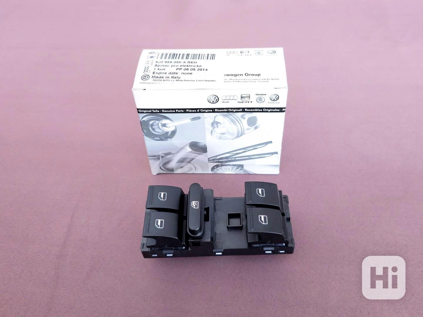 Nový ORIGINÁL Škoda FABIA II spínač ovládání oken 5J0959858A - foto 1