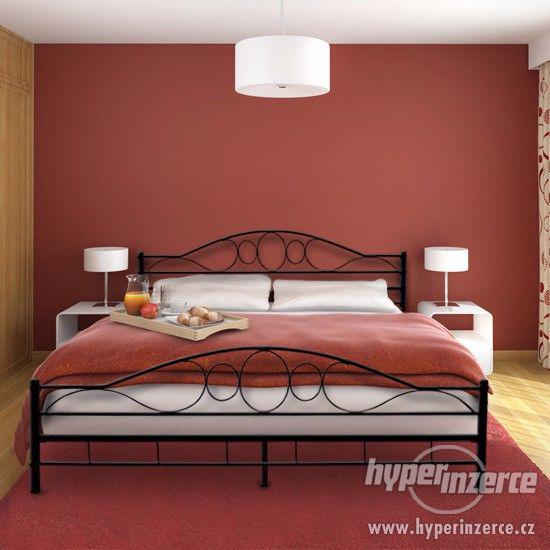 Kovová postel 140x200 nebo 180x200 cm +rošt - foto 1