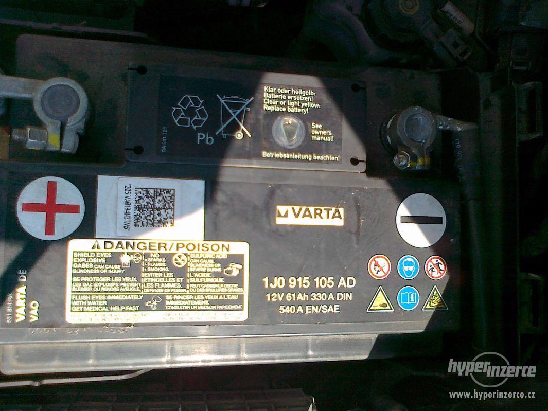12v 61ah 330a Din 540a En Sae AUTOBATERIE 12V 61Ah 540A /330A DIN EN/SAE/ORIGINÁL ŠKODA VW - bazar