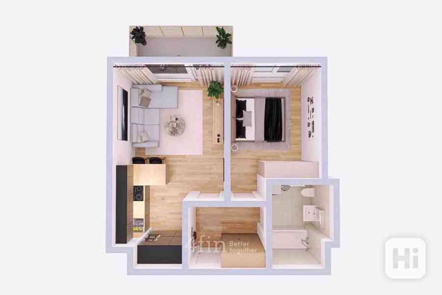 Prodej bytu 2+kk s balkonem, garážovým stáním a sklepem, 48 m2 - Praha - Hloubětín - foto 13