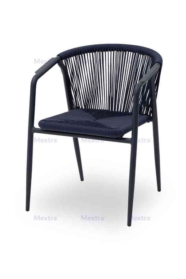 Technoratanová židle LUIGI modrá - foto 1