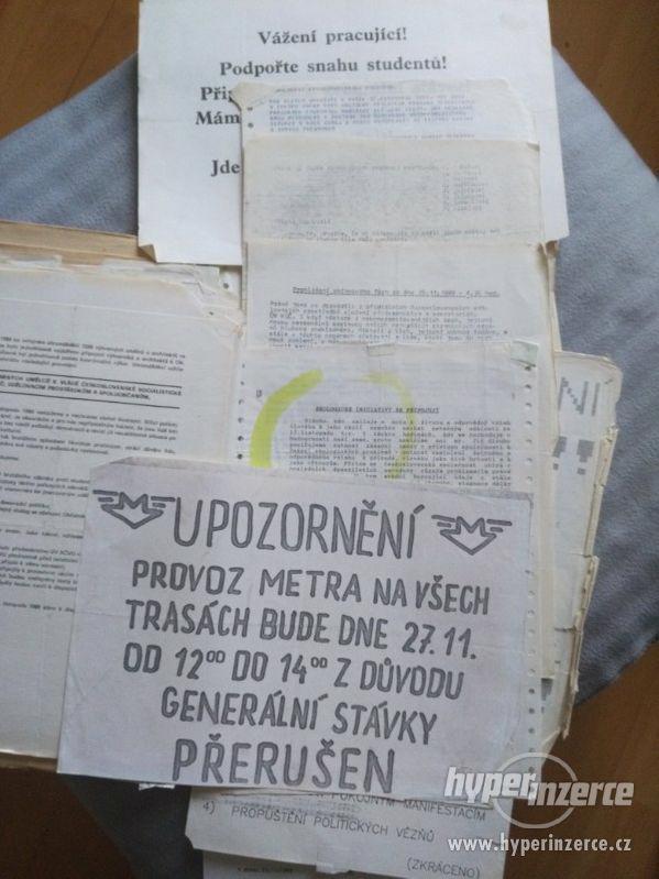 Dobové dokumenty z revoluce 1989 - foto 4